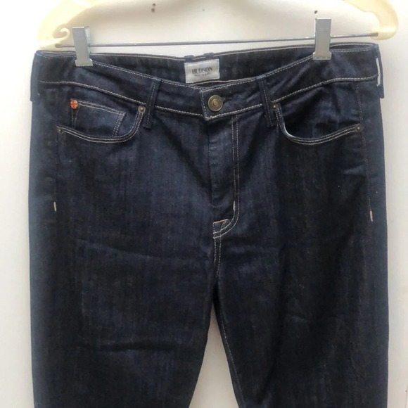 Hudson Jeans Marisa Flare Mid rise Flare Trouser wide leg Size 31 Dark Wash Blue - Picture 3 of 14